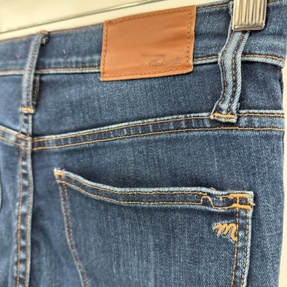 Madewell 10" High Rise Skinny Boho Classic Blue Stretch 26 Tall Denim Jeans - Picture 5 of 8